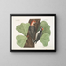 Der Rotbauch-Pick, der Haarige Specht, die Schwarze Eiche - Mark Catesby — gerahmtes Bild an der Wand