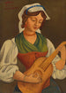 Junge Frau mit Mandoline nach Gino Severini - Mark Gertler — Ansicht des Kunstwerks