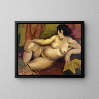 Nackt liegend - Mark Gertler — gerahmtes Bild an der Wand