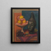 Stillleben mit Kopf von Benin - Mark Gertler — gerahmtes Bild an der Wand