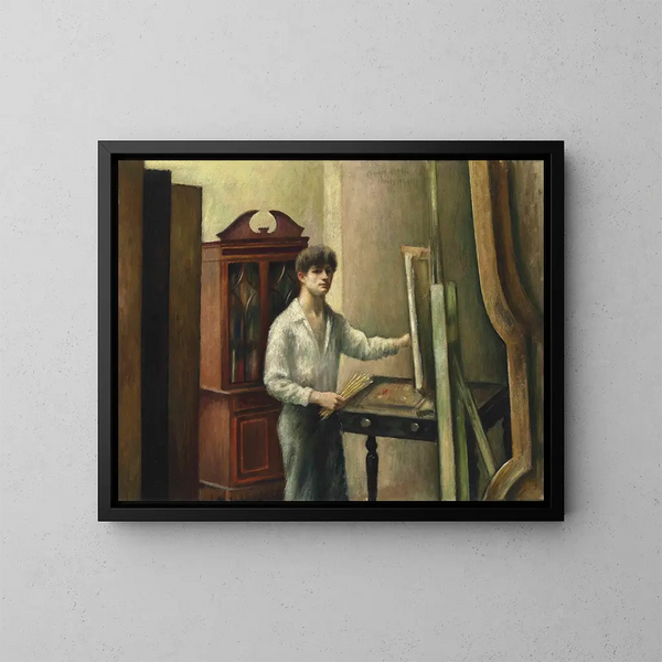 L'artiste dans son atelier - Mark Gertler — gerahmtes Bild an der Wand