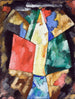 Abstraktion Blau Gelb und Grün - Marsden Hartley — Ansicht des Kunstwerks