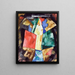 Abstraktion Blau Gelb und Grün - Marsden Hartley — gerahmtes Bild an der Wand