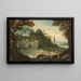 Wahrsagerin in einer Landschaft und Paar von Hirten mit ihrer Herde in einer Landschaft - Marten Ryckaert — gerahmtes Bild an der Wand