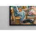 Reproduktion des Gemäldes von Marthe und Nono Cousant in einem Interieur - Henri Lebasque