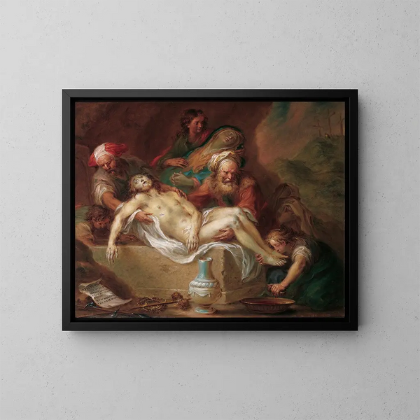 Mise au tombeau du Christ - Martin Johann Schmidt — gerahmtes Bild an der Wand