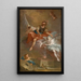 Saint Florian rettet das brennende Schloss in Stockern - Martin Johann Schmidt — gerahmtes Bild an der Wand