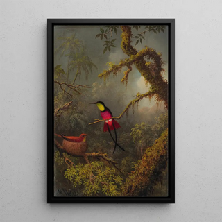 Martin Johnson Heade - A Pair Of Nesting Crimson Topaz Hummingbirds.webp