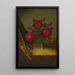 Rosen Jacqueminot - Martin Johnson Heade — gerahmtes Bild an der Wand