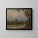 Südamerikanische Szene mit einer Hütte - Martin Johnson Heade — gerahmtes Bild an der Wand