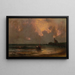 Sonnenuntergang am Point Judith Light - Martin Johnson Heade — gerahmtes Bild an der Wand