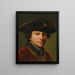 Portrait eines Mannes mit Hut - Martin Knoller — gerahmtes Bild an der Wand
