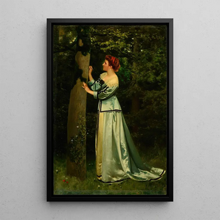 Martin Rico y Ortega - Jeune femme crivant sur un arbre.webp