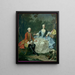 Der Graf Giacomo Durazzo verkleidet als Jäger mit seiner Frau Ernestine Aloisia Ungnad von Weissenwolff - Martin van Meytens — gerahmtes Bild an der Wand