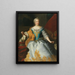 Porträt der Kaiserin Maria Theresia, Königin von Ungarn und Böhmen, mit der böhmischen Krone und der archiducalen Krone - Martin van Meytens — gerahmtes Bild an der Wand