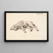 Caniche liegend - Martinus Rørbye — gerahmtes Bild an der Wand