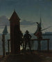 Ansicht von den Stadtmauern der Zitadelle von Kopenhagen bei Mondschein - Martinus Rørbye — Ansicht des Kunstwerks