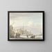 Ansicht der Stadt im Winter - Martinus Schouman — gerahmtes Bild an der Wand