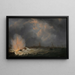 der Explosion der Kanonenkugel Nr. 2 unter dem Kommando von Jan van Speijk vor Antwerpen, 5. Februar 1831 - Martinus Schouman — gerahmtes Bild an der Wand