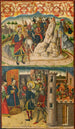 Saint Christophe trifft Satan, Saint Christophe vor dem König von Lykien - Martín de Soria — Ansicht des Kunstwerks