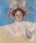 Adaline Havemeyer mit einem weißen Hut - Mary Cassatt — Ansicht des Kunstwerks
