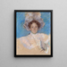 Adaline Havemeyer mit einem weißen Hut - Mary Cassatt — gerahmtes Bild an der Wand