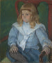 Junge mit goldenen Locken Porträt von Harris Whittemore Jr B. A. 1918 - Mary Cassatt — Ansicht des Kunstwerks