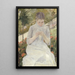 Mädchen im Garten - Mary Cassatt — gerahmtes Bild an der Wand