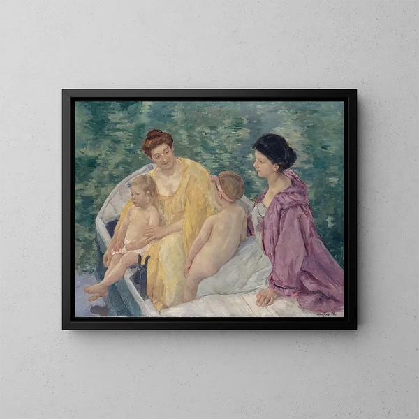 Das Bad - Mary Cassatt — gerahmtes Bild an der Wand