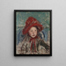 Kleine Mädchen mit großem rotem Hut - Mary Cassatt — gerahmtes Bild an der Wand