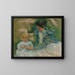 Mutter spielt mit einem Kind - Mary Cassatt — gerahmtes Bild an der Wand