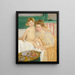 Mutter und Kind. Baby steht von seinem Nickerchen auf. - Mary Cassatt — gerahmtes Bild an der Wand