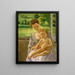 Mutter und Kind in der Veranda - Mary Cassatt — gerahmtes Bild an der Wand