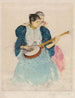La leçon de banjo - Mary Cassatt — Ansicht des Kunstwerks