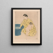 Das Bad (Konflikt der Fälle) - Mary Cassatt — gerahmtes Bild an der Wand