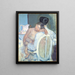 Frau sitzend mit einem Kind in den Armen - Mary Cassatt — gerahmtes Bild an der Wand