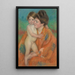 Frau mit Baby - Mary Cassatt — gerahmtes Bild an der Wand
