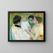 Frauen, die ein Kind bewundern - Mary Cassatt — gerahmtes Bild an der Wand