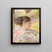 Junge Frau in einer Loge, die nach rechts schaut - Mary Cassatt — gerahmtes Bild an der Wand