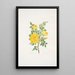Rosa lutea - Mary Lawrance — gerahmtes Bild an der Wand