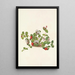 Mitchella rampante Mdtchella repens - Mary Vaux Walcott — gerahmtes Bild an der Wand