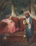 Frau orientalisch mit Wasserpfeife - Meister VCD — Ansicht des Kunstwerks