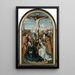 Die Kreuzigung Christi - Meister von Frankfurt — gerahmtes Bild an der Wand