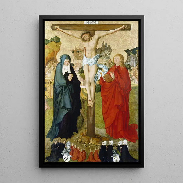 Master of Frankfurt - The Crucifixion with Donor Portraits of Wigand Mrkel and His Family.webp