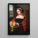Eine Dame liest Maria Magdalena - Meister der Halblangen Frauen — gerahmtes Bild an der Wand
