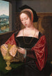 Eine Dame liest Maria Magdalena - Meister der Halblangen Frauen — Ansicht des Kunstwerks