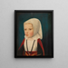 Portrait einer kleinen Prinzessin - Meister der Legende von Maria Magdalena — gerahmtes Bild an der Wand