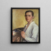 Selbstporträt - Mathilde Battenberg — gerahmtes Bild an der Wand