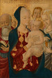 Madone und Kind mit Heiligem Hieronymus, Heilige Katharina von Alexandria und Engeln - Matteo di Giovanni — Ansicht des Kunstwerks