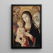 der Madonna und Kind mit der Heiligen Katharina von Siena, dem Heiligen Antonius von Padua und Engeln - Matteo di Giovanni — gerahmtes Bild an der Wand